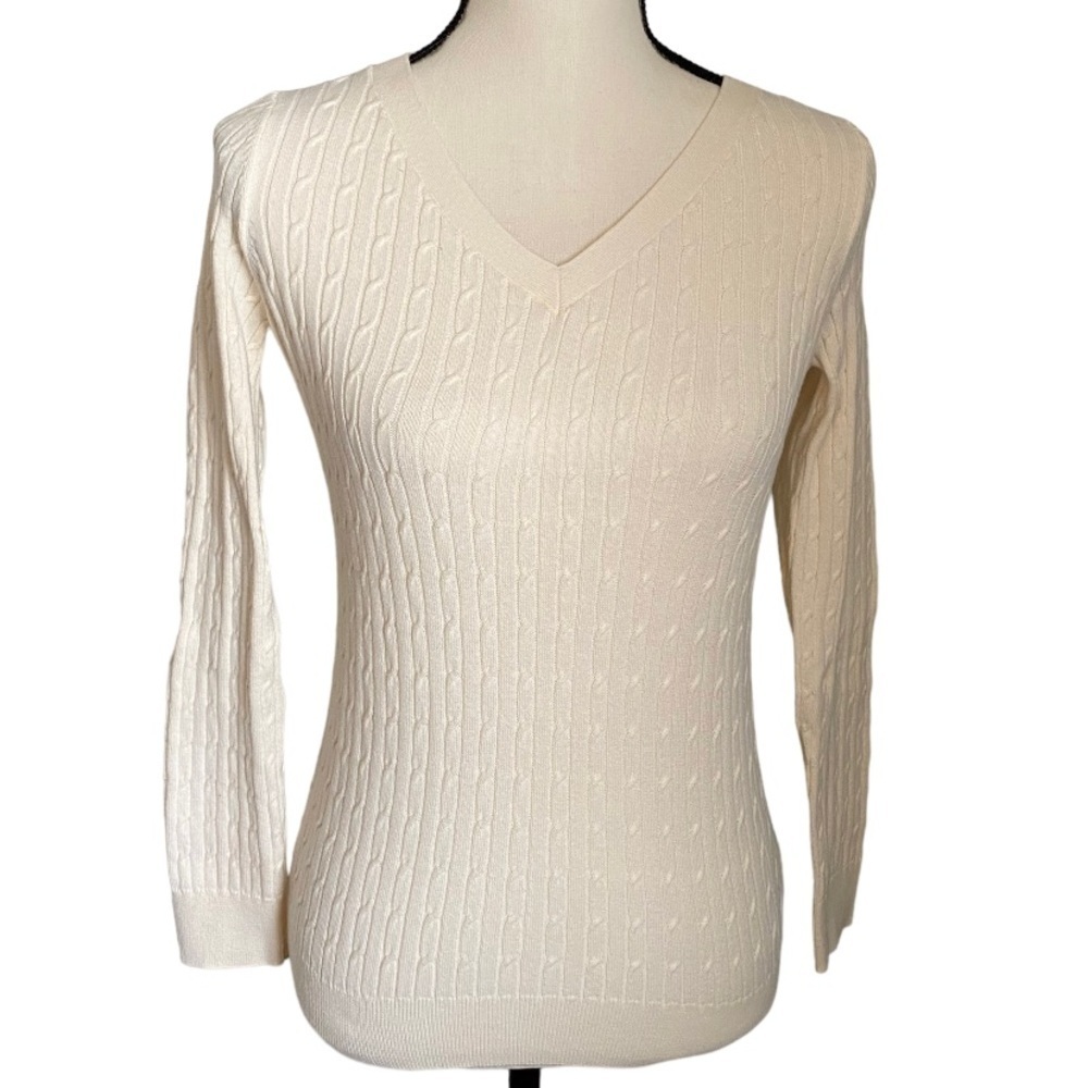 Talbots cable knit sweater size Sp